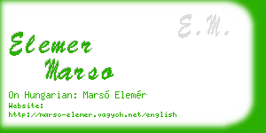 elemer marso business card