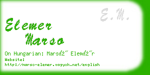 elemer marso business card